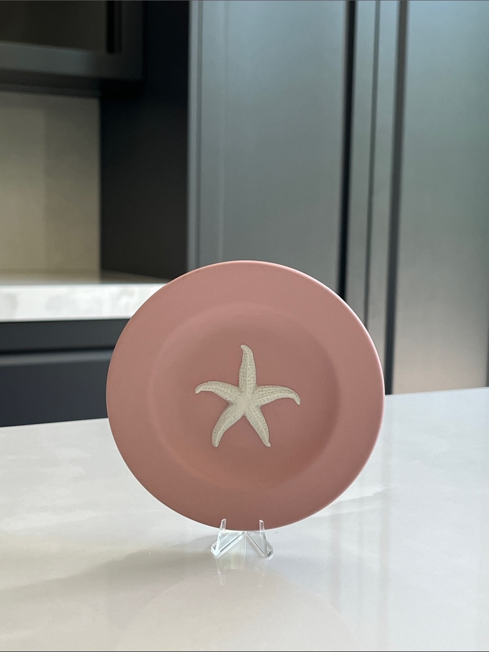 Signed by Lord Wedgwood. Wedgwood Pink Jasperware Starfish Trinket Dish.